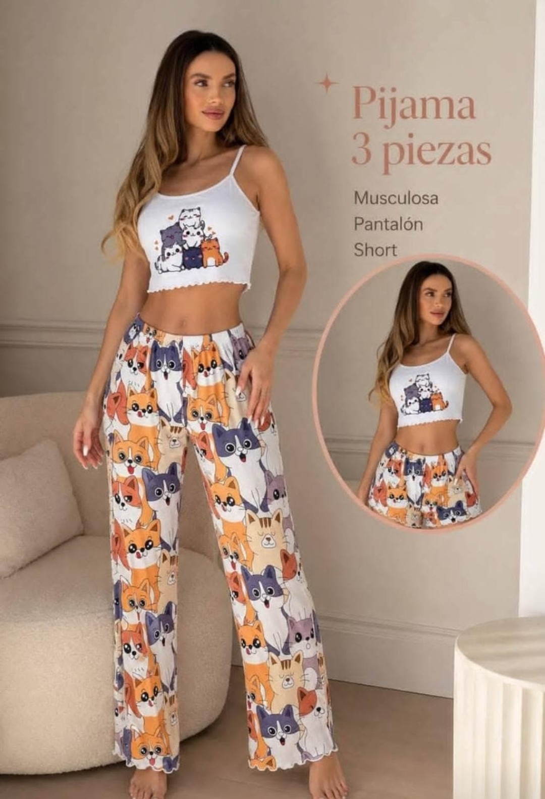 Pijama 3 Piezas Art 17817 - Imagen 3