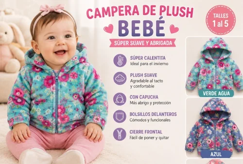 Campera Plusch Beba Florencia