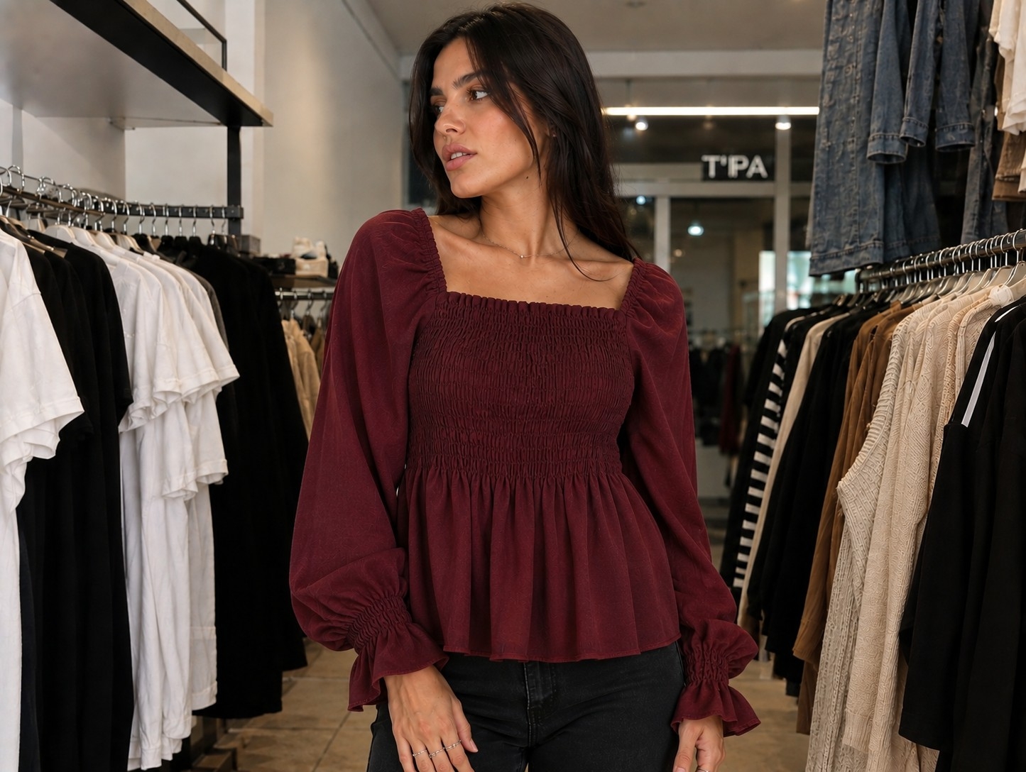 Blusa Fruncida de Lino Cey Premium - Imagen 6