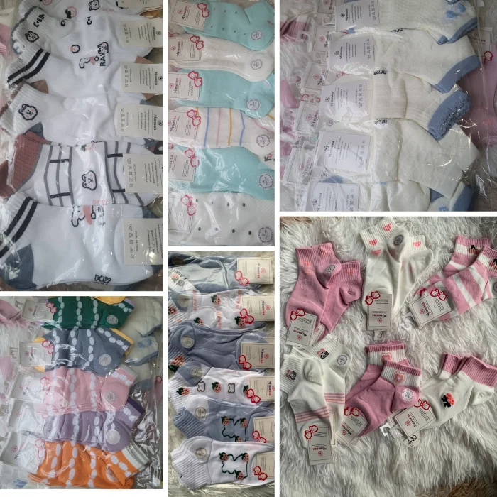 Promo 5 Docenas: 60 Pares Zoquetws Pastelitos