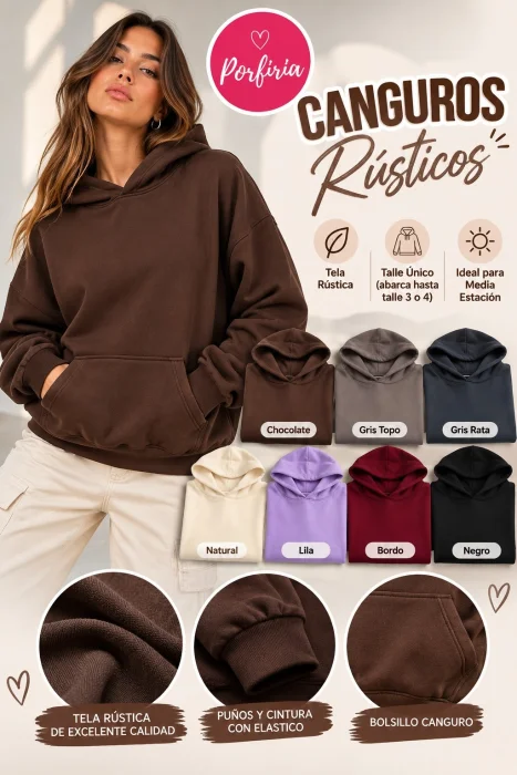 Buzos Canguros Rustico