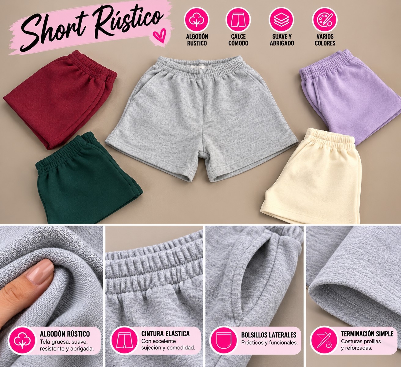 Shorts Rusticos Dama - Imagen 2
