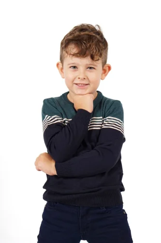 Suéter a Rayas de Niño 100% Algodón