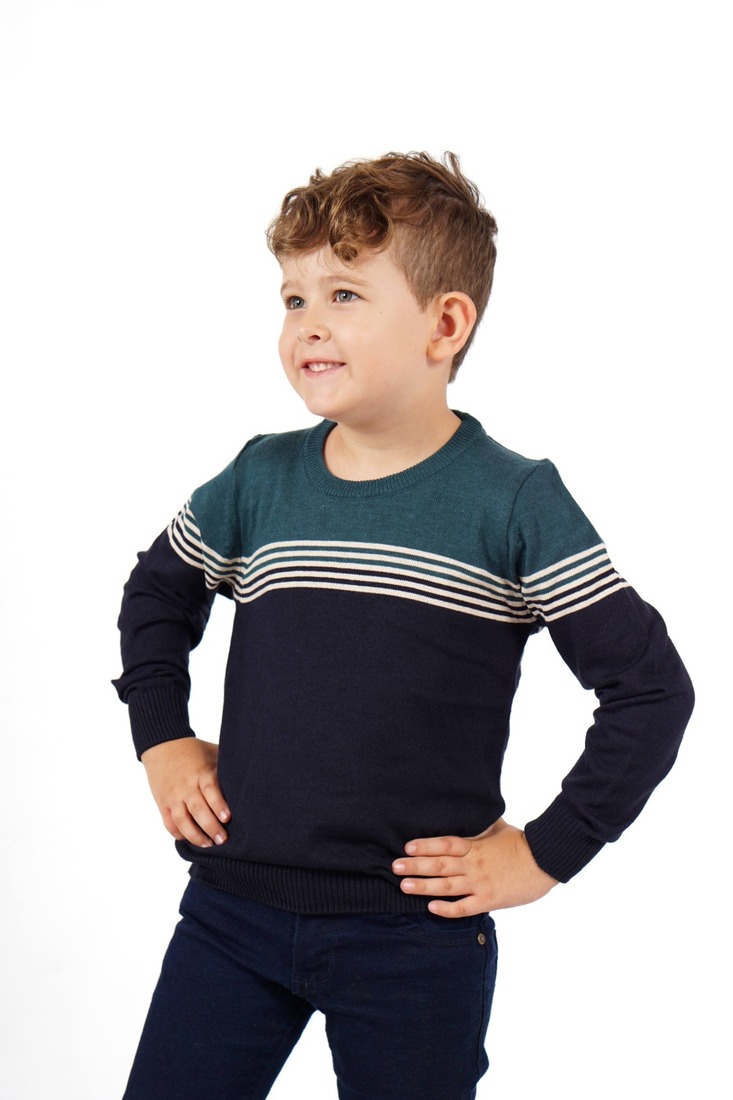 Suéter a Rayas de Niño 100% Algodón - 5320.jpg