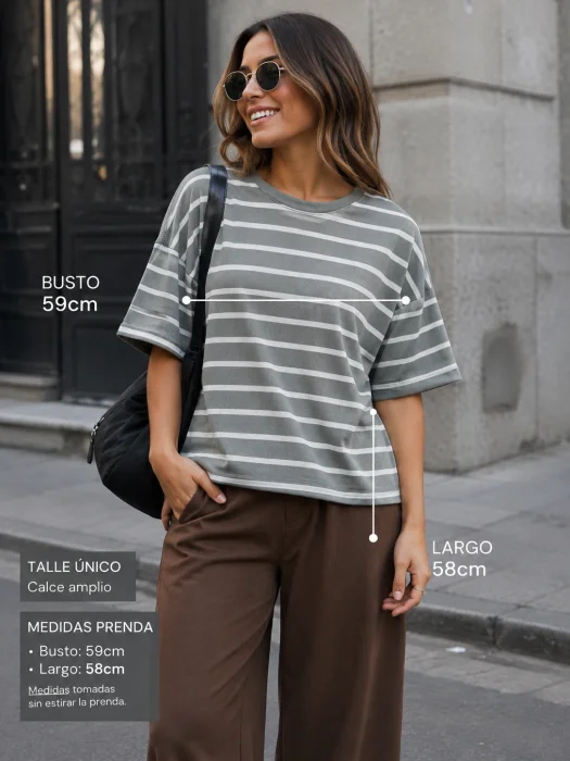 Remera Oversize de Morley Rayado
