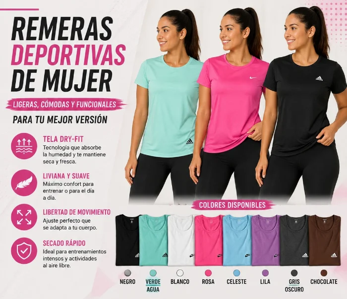 Remeras Deportivas de Mujer