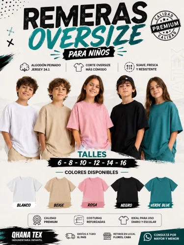 Remeras Oversize Algodón Peinado Calidad Premium