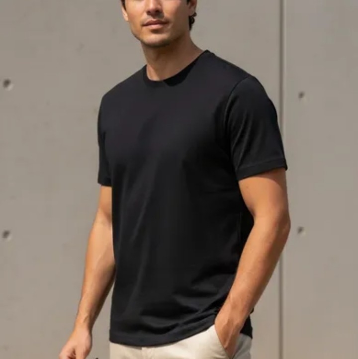 Remera Lisa Gris Melang Unisex - Imagen 3