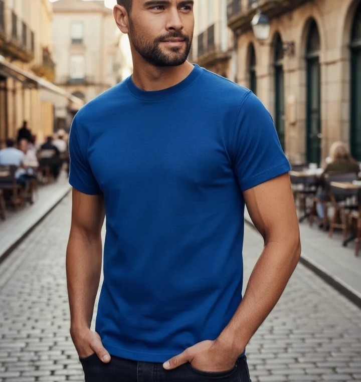 Remera Lisa Gris Melang Unisex - Imagen 5