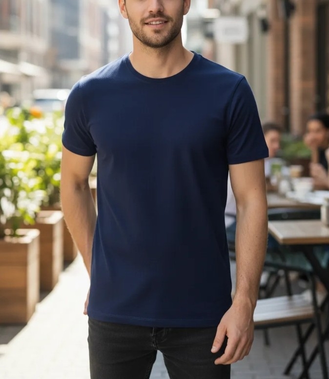Remera Lisa Gris Melang Unisex - Imagen 6