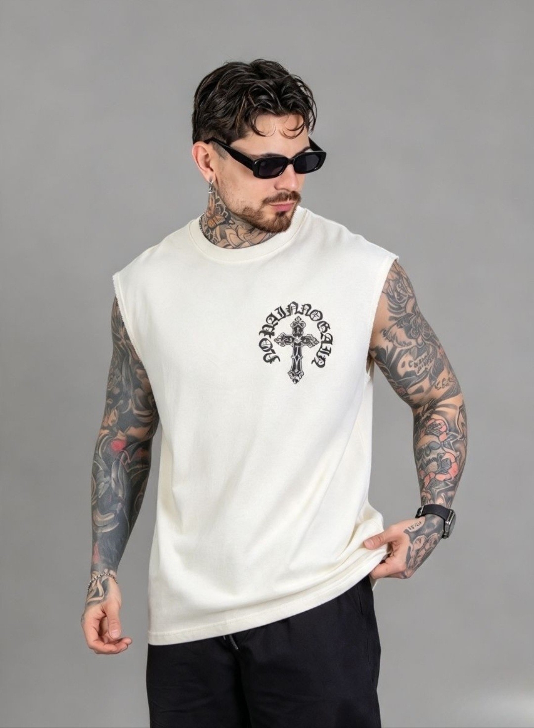 Musculosa Estampada Peinada - Imagen 5