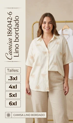 Camisa Especial de Lino Bordado.186042