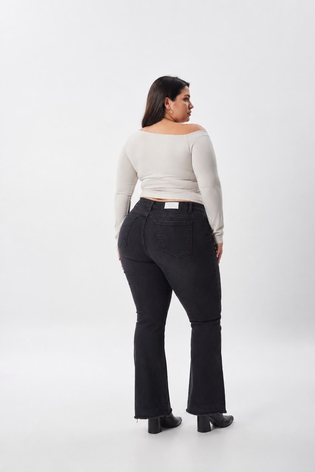 Oxford Plus Size Elastizado Celeste y Oxido - Imagen 4