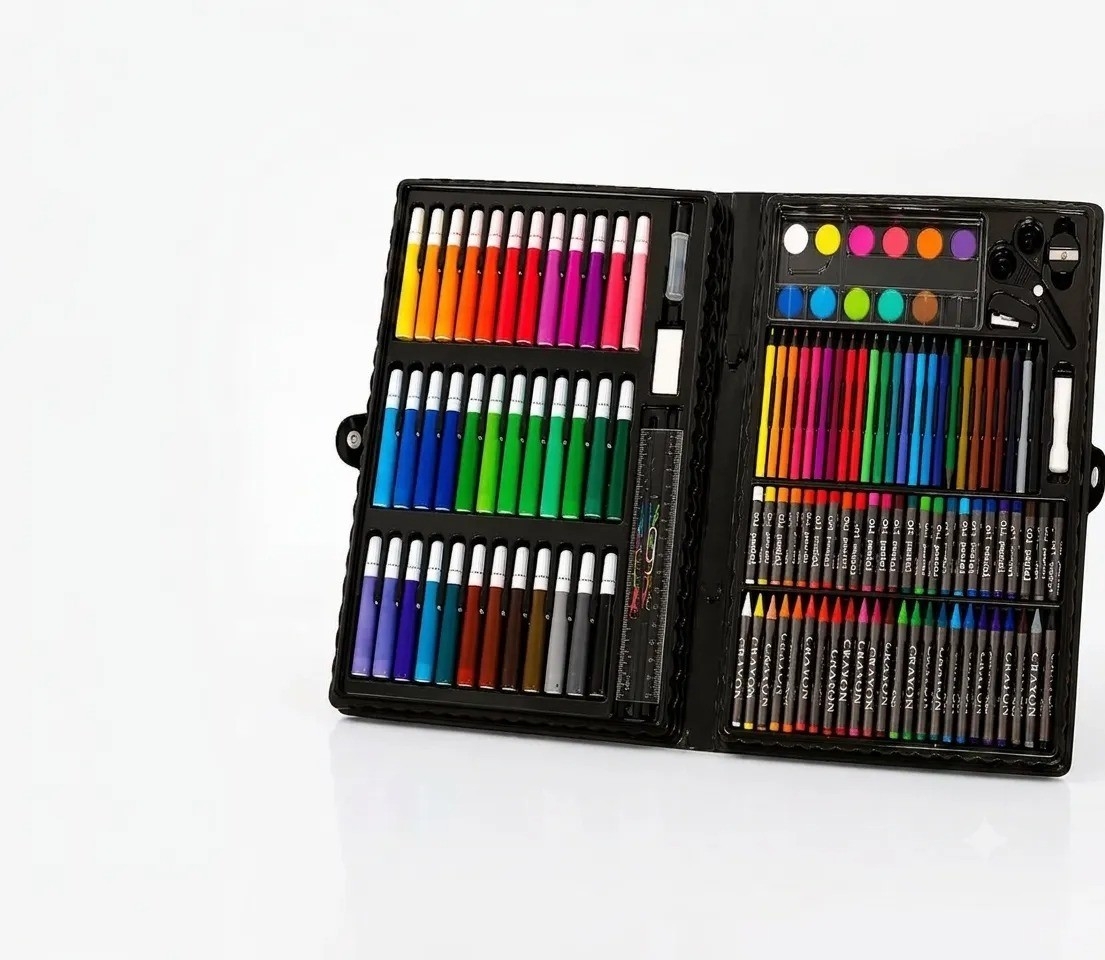 Set de Arte para Niños 150 Piezas Portátil Escolar Dibujo - Imagen 2