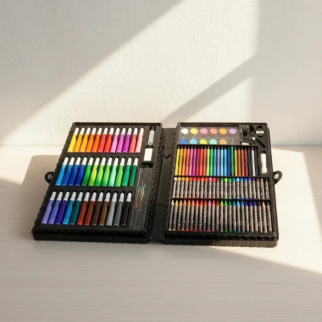 Set de Arte para Niños 150 Piezas Portátil Escolar Dibujo - Imagen 3