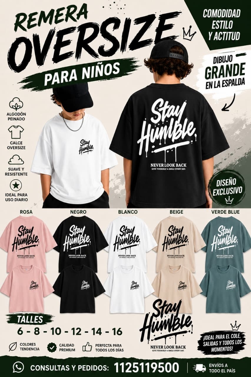 Remeras Oversize Algodón Peinado - Imagen 2