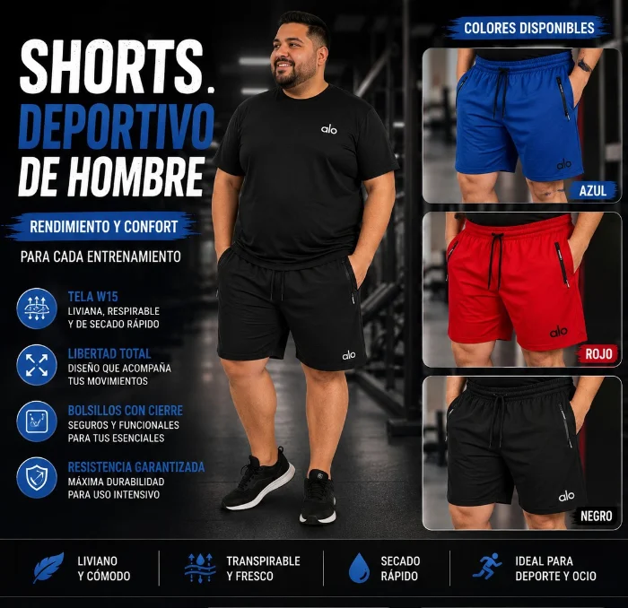 Shorts Deportivo de Hombre