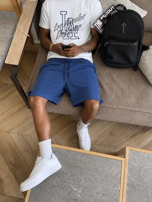 Short Liso de Algodón Rústico Peinado, Calidad Premium para Hombre