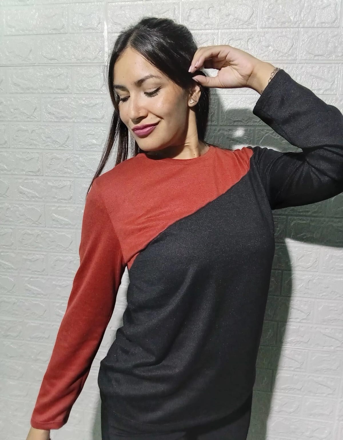 Sweater Combinado de Lanilla - Imagen 2