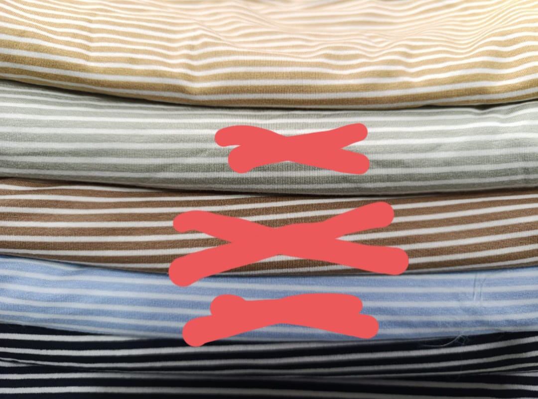 Remera Rayado Cuello V de Modal Viscosa - Imagen 3