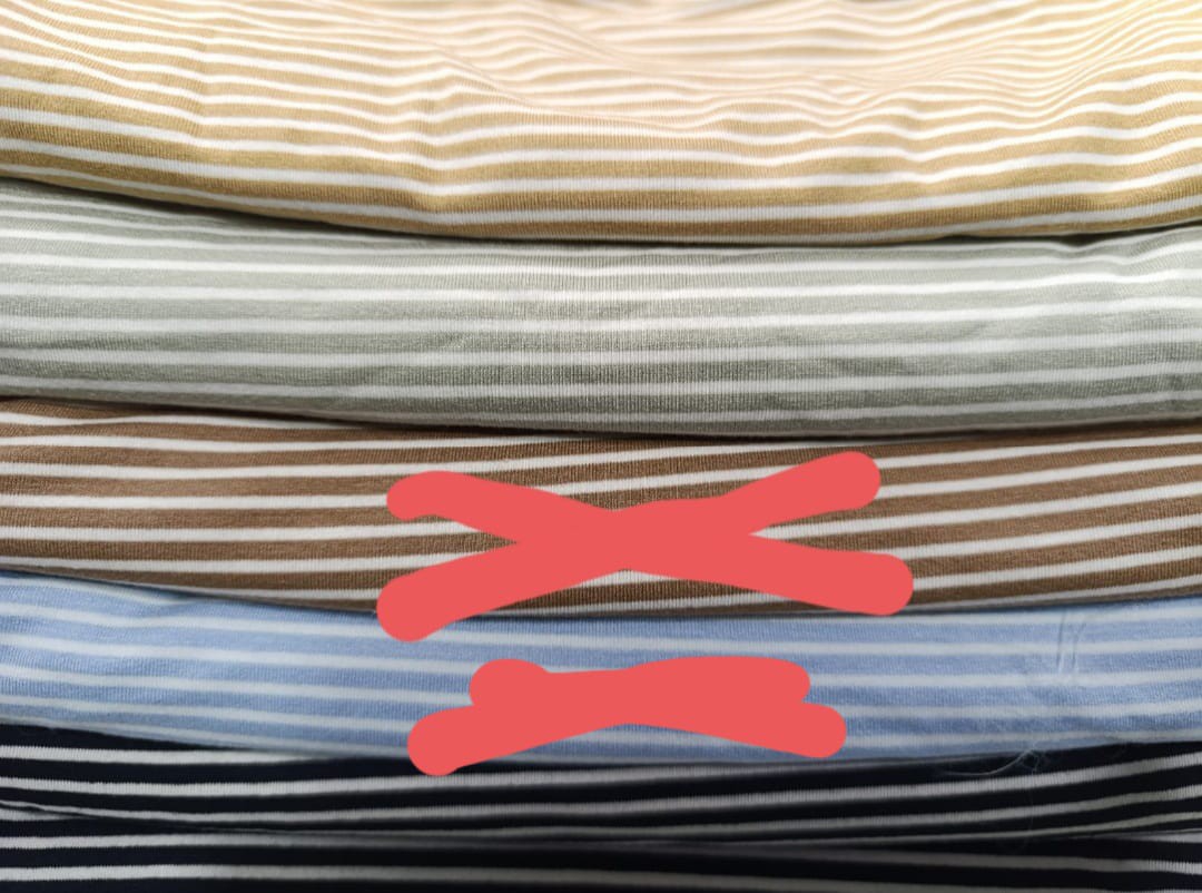 Remera Rayado Cuello V de Modal Viscosa - Imagen 3