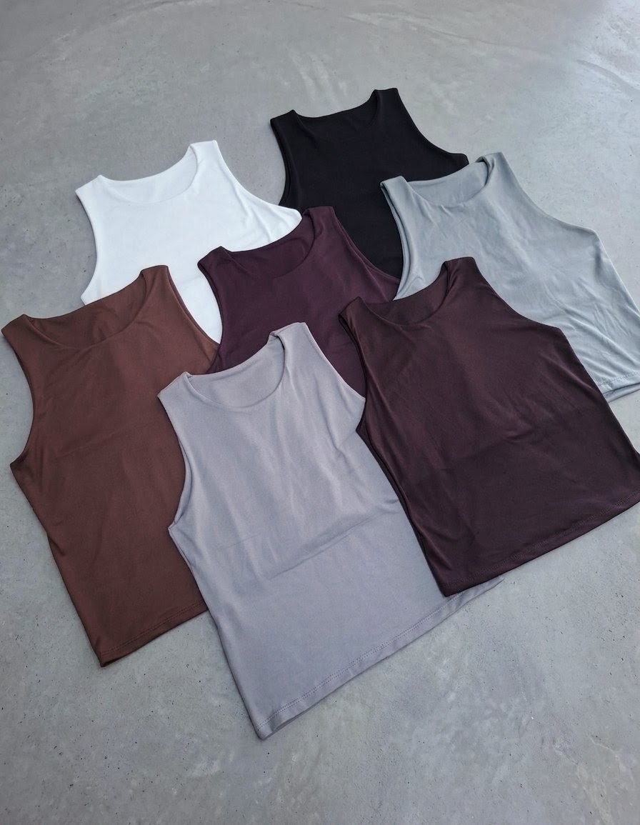 Musculosa Halter Doble Tela - Imagen 3