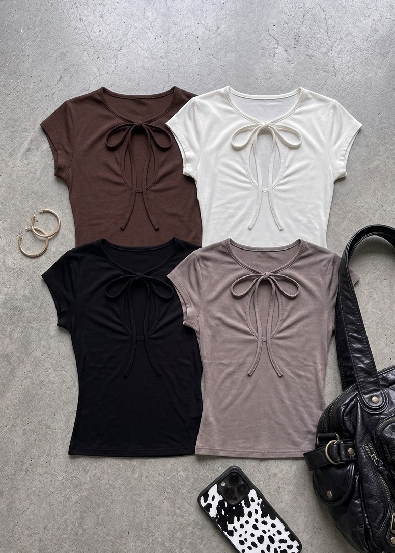 Remera Japonesa Cuello Atado Tira - Imagen 2
