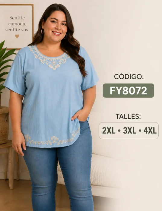 Camisola de Lino Talla Especial