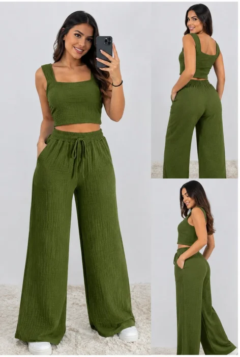 Conjunto Tela Hawaii Excelente Calidad