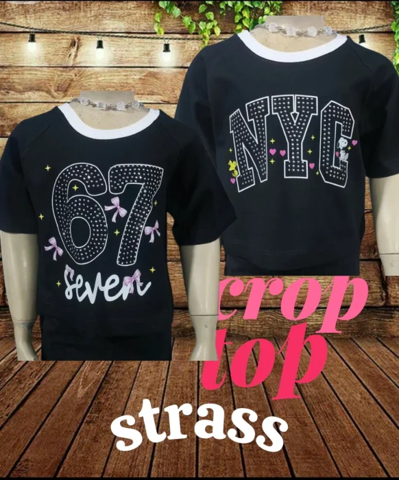 Crop Top Nena con Strass