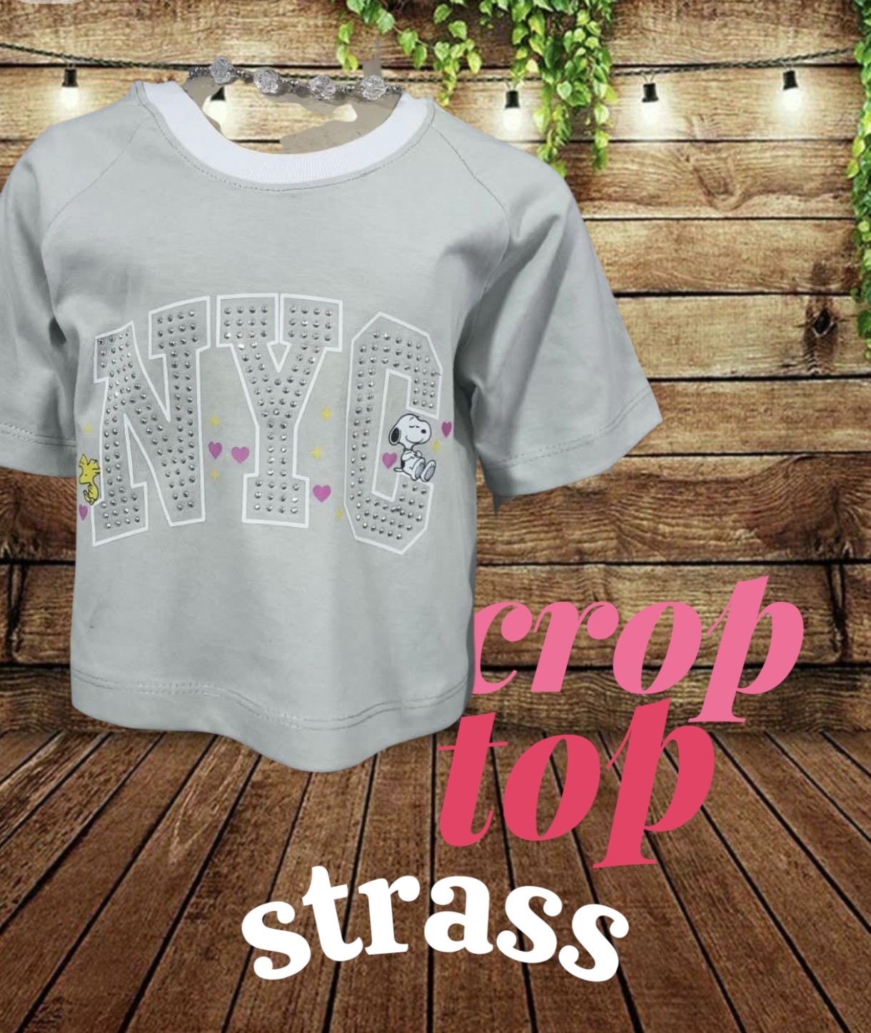 Crop Top Nena con Strass - Imagen 2