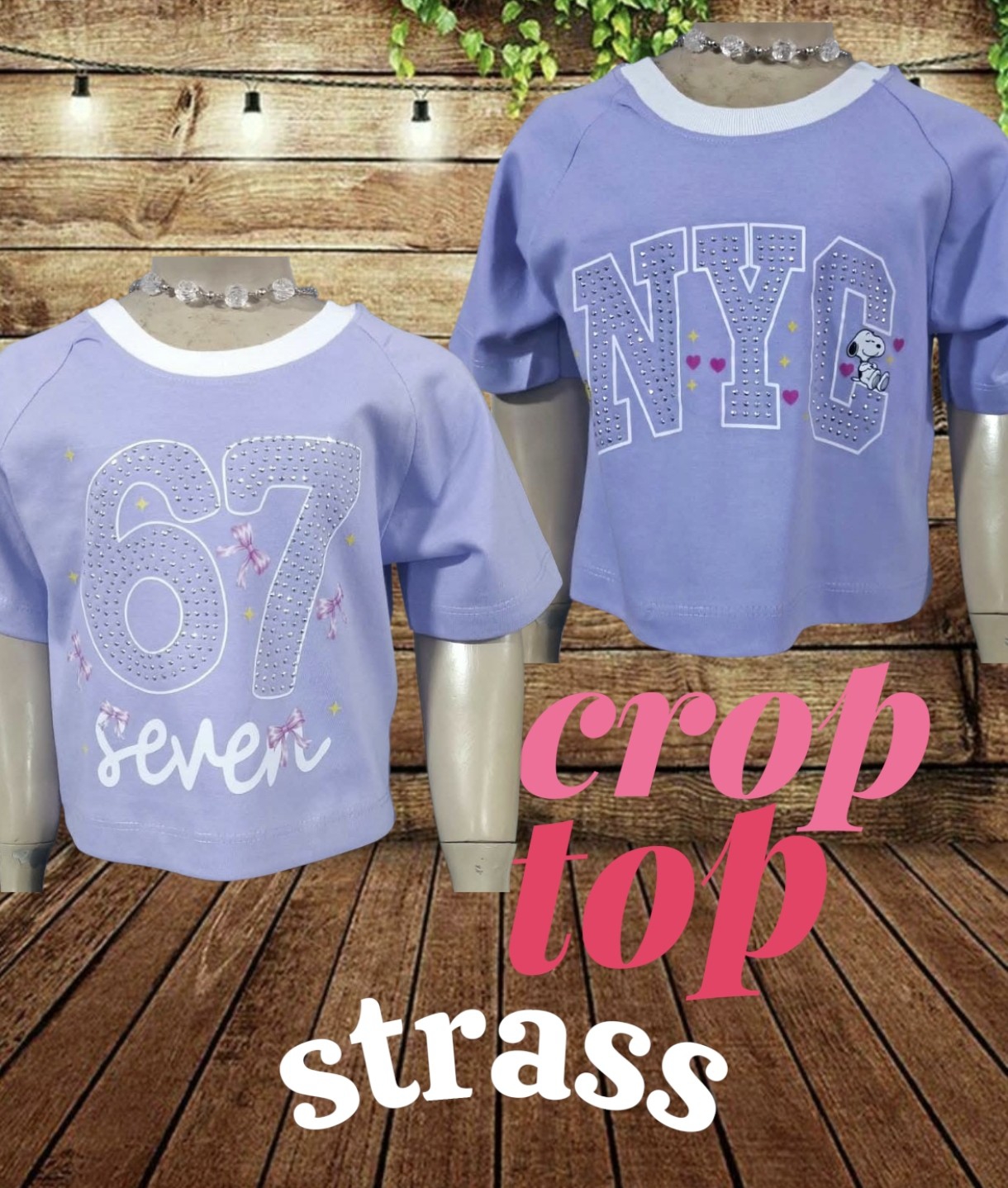 Crop Top Nena con Strass - Imagen 3