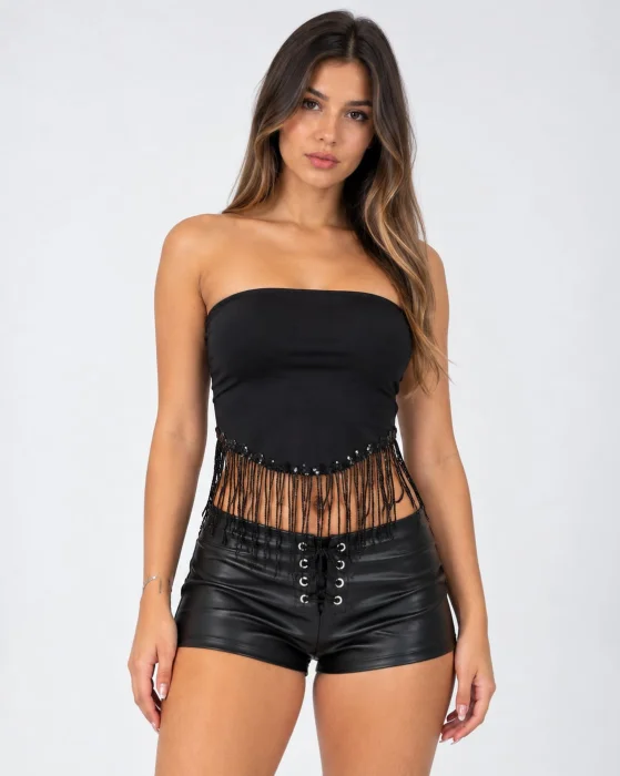 Art. 516 	strapless Fleco Lentejuelas