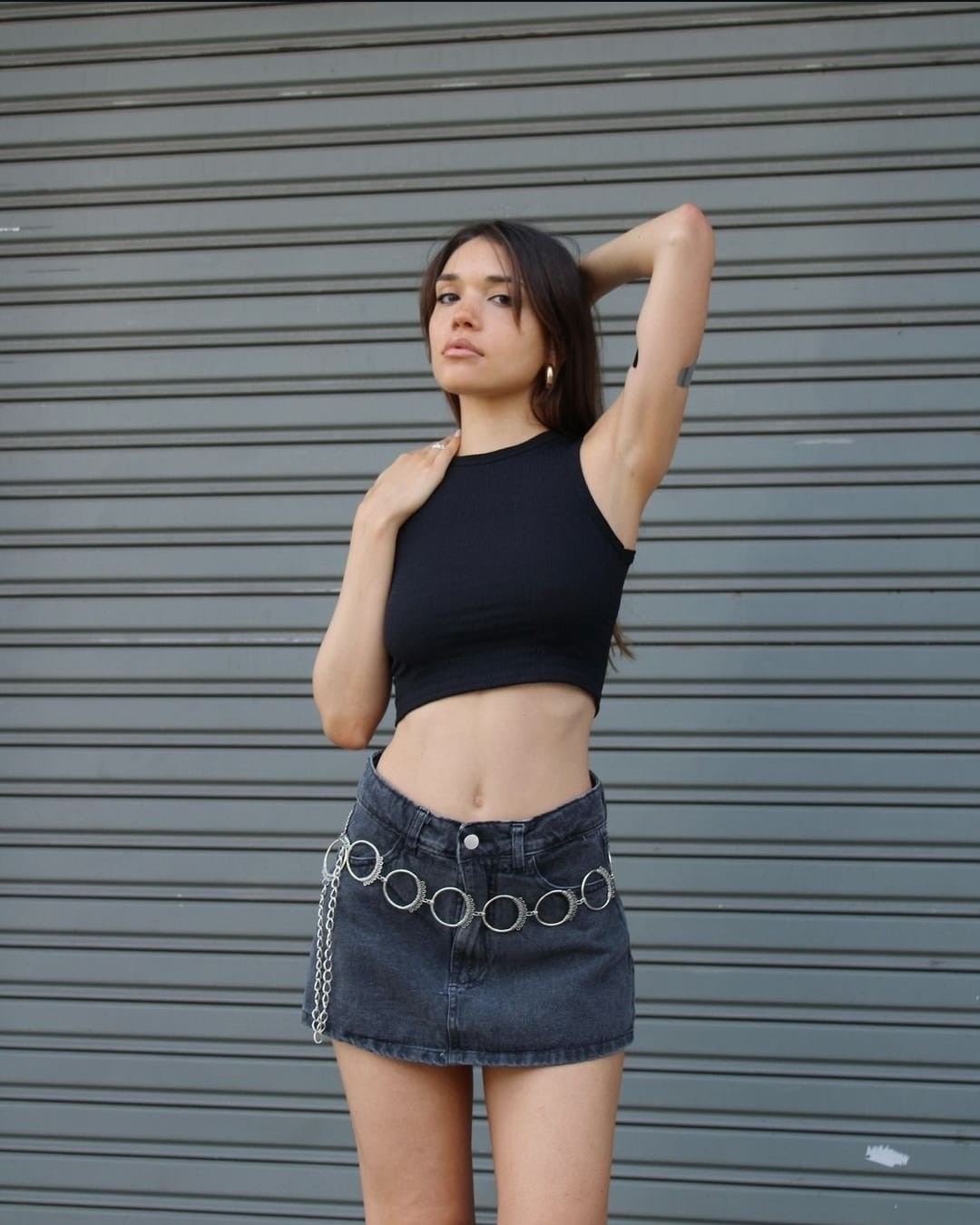 Short Pollera Aitana Gray Telanrigida - Imagen 2