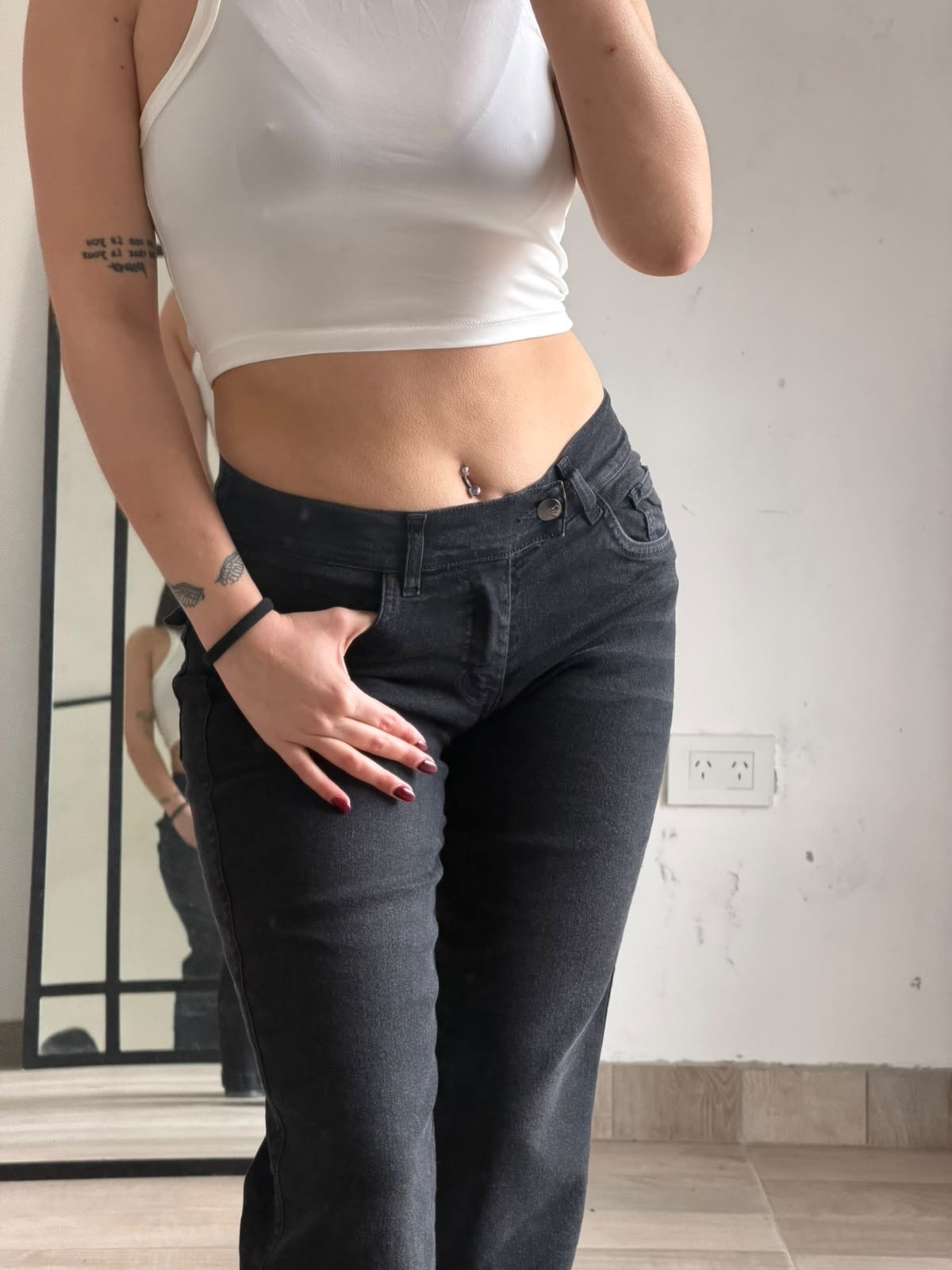Oxfort Elastizado Tiro bajo Gris con Tapita Atras - Imagen 4