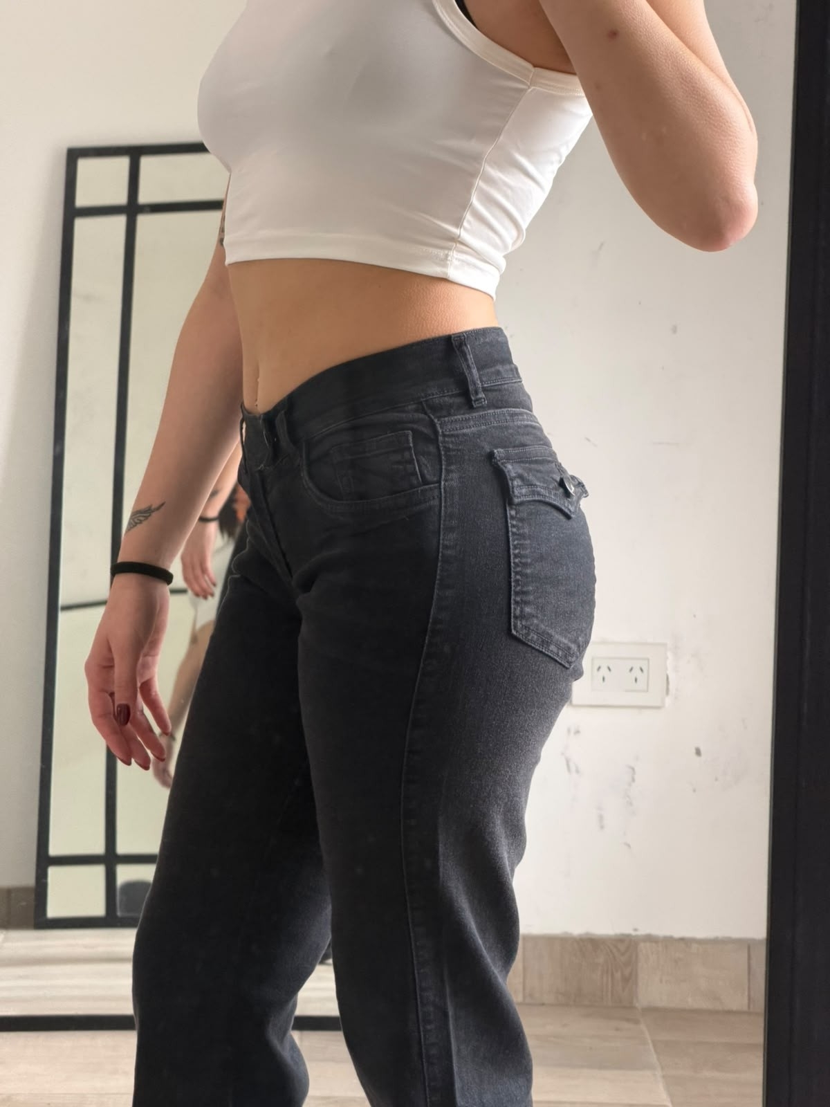 Oxfort Elastizado Tiro bajo Gris con Tapita Atras - Imagen 6