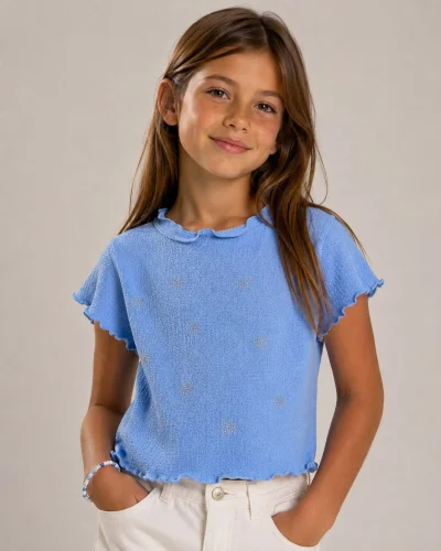 Art 458: Blusa Mimi con Brillos Hawai
