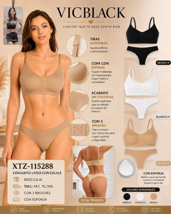 Conjunto 2da Piel con Less Beige Blanco Oscuro