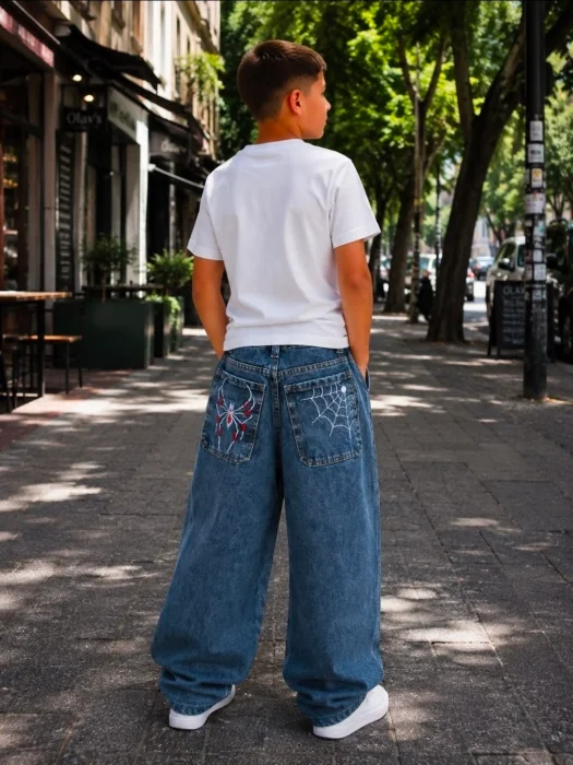 Jean's Baggy con Bordado en el Bolsillo para Nene.