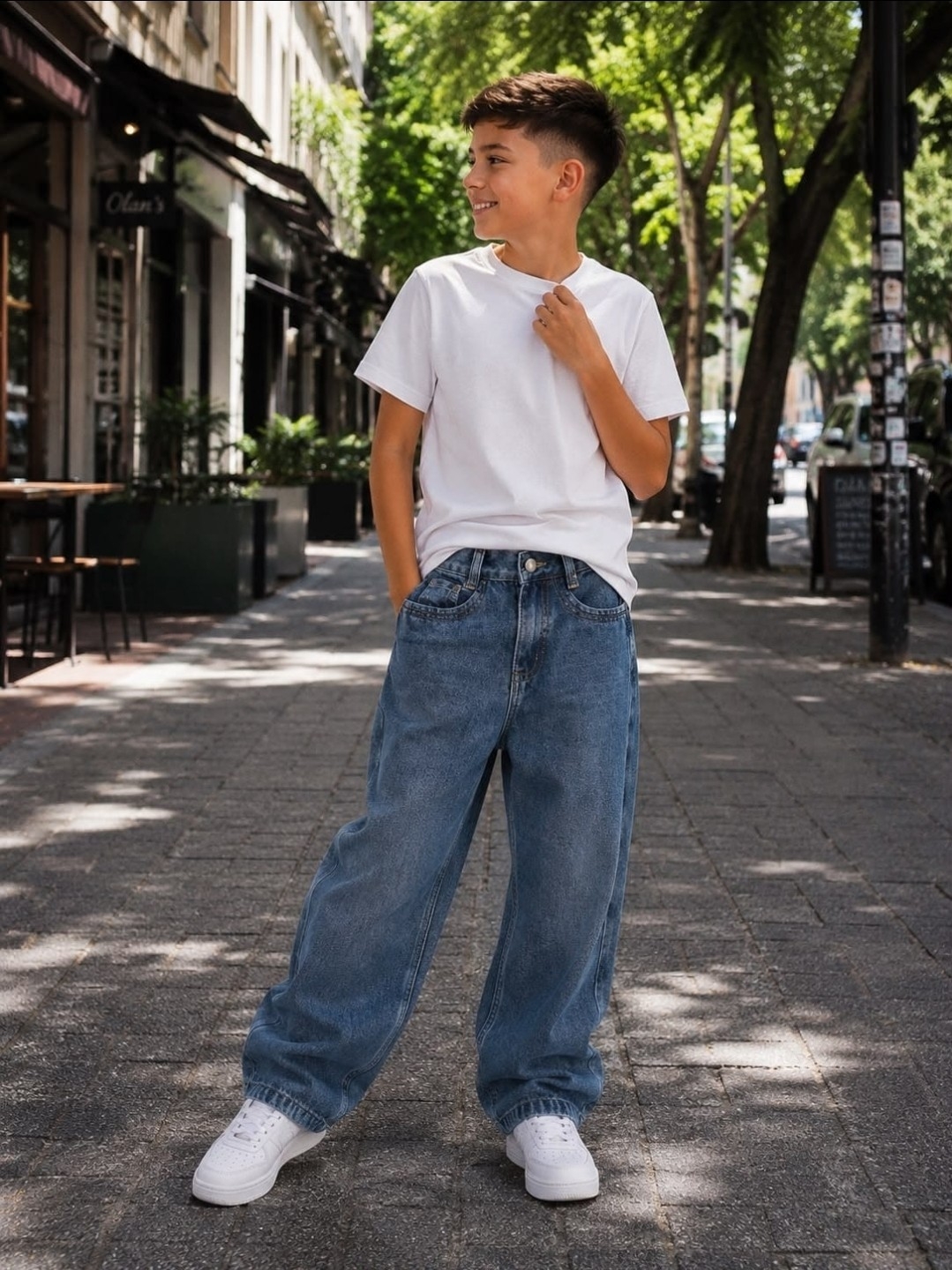 Jean's Baggy con Bordado en el Bolsillo para Nene. - Imagen 2