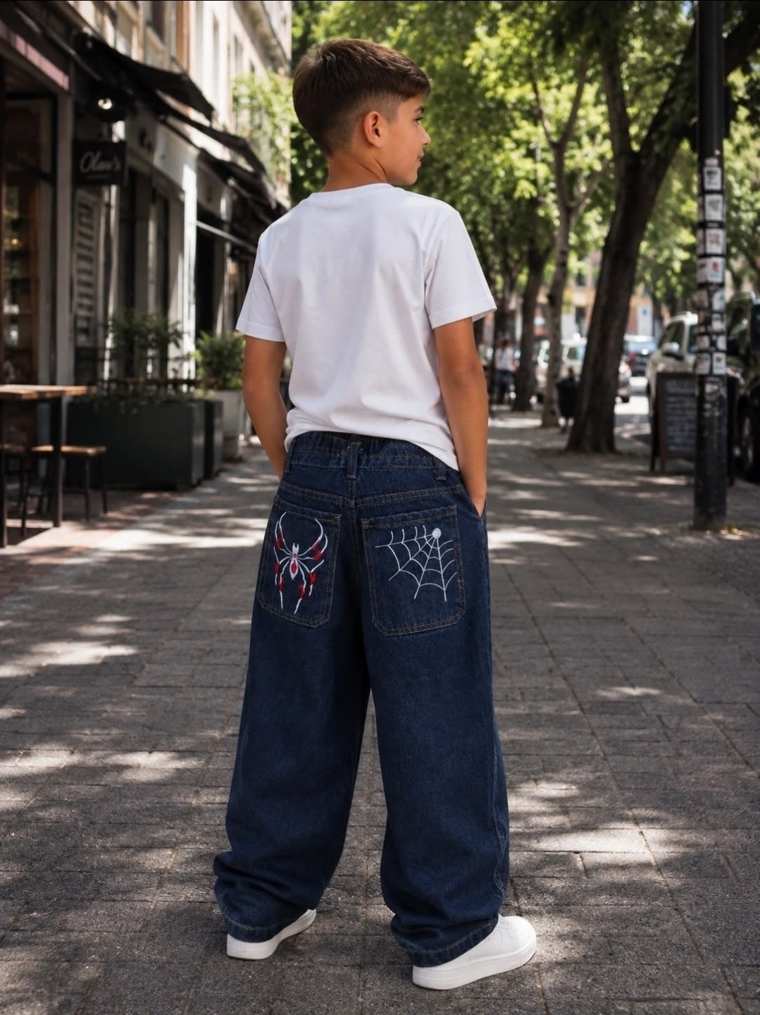 Jean's Baggy con Bordado en el Bolsillo para Nene. - Imagen 3