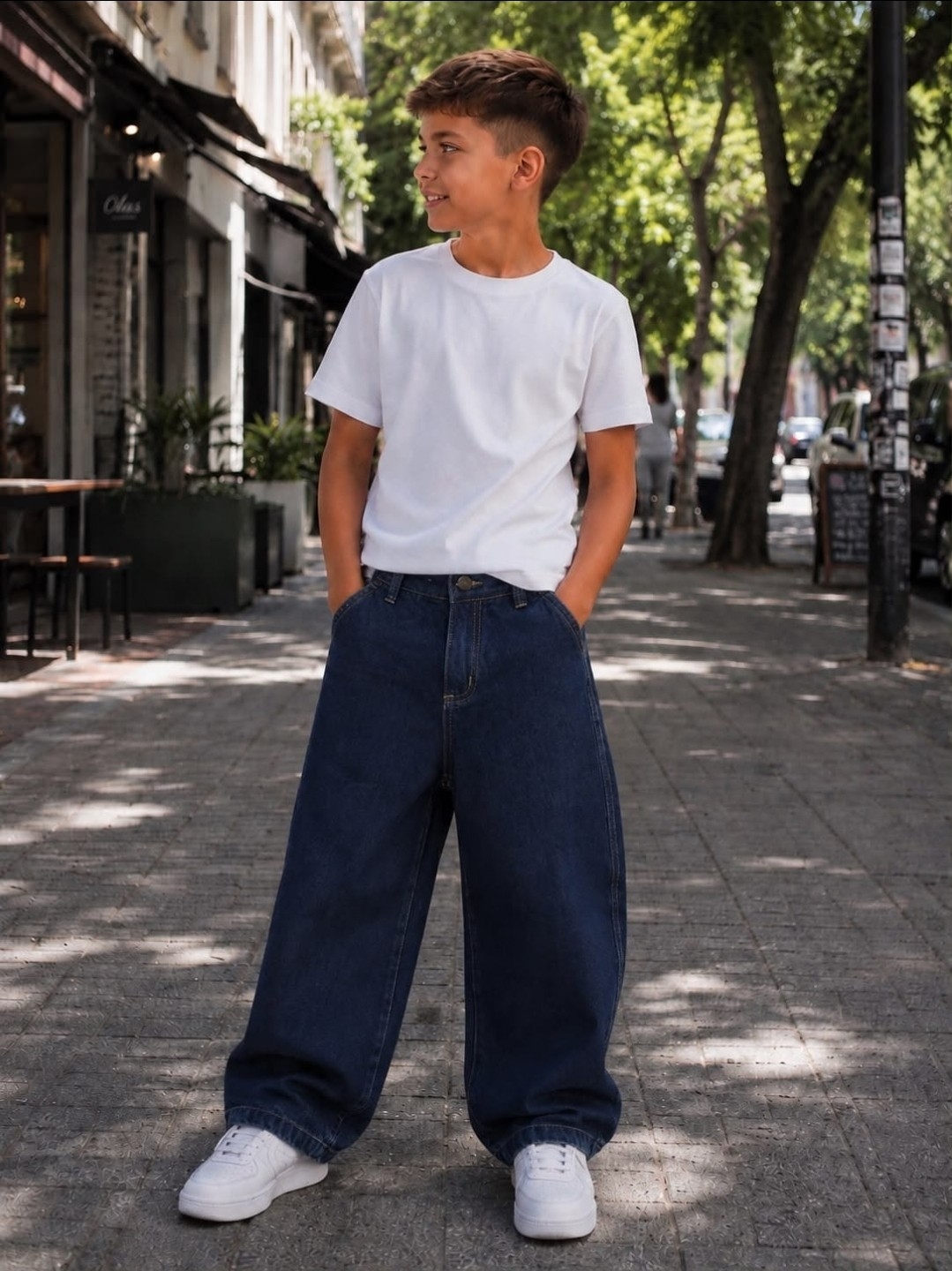 Jean's Baggy con Bordado en el Bolsillo para Nene. - Imagen 4