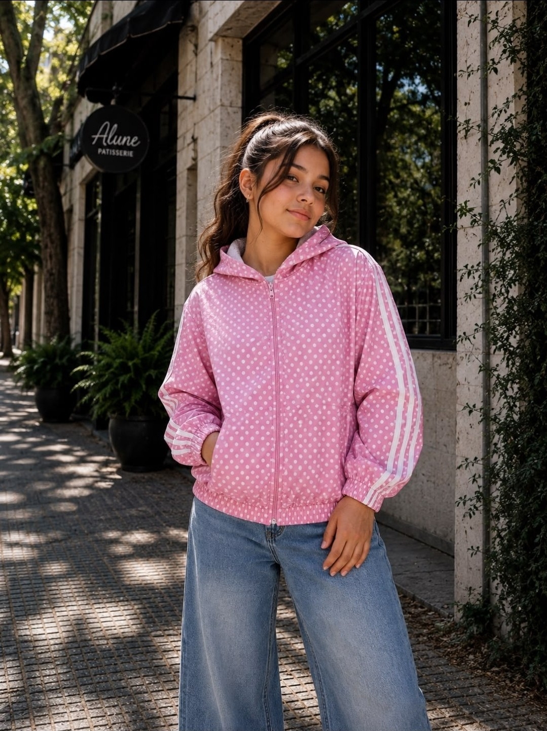 Campera Rompe Viento con Lunares para Nena. - Imagen 2