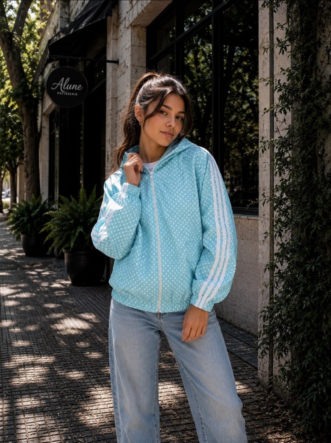 Campera Rompe Viento con Lunares para Nena. - Imagen 3