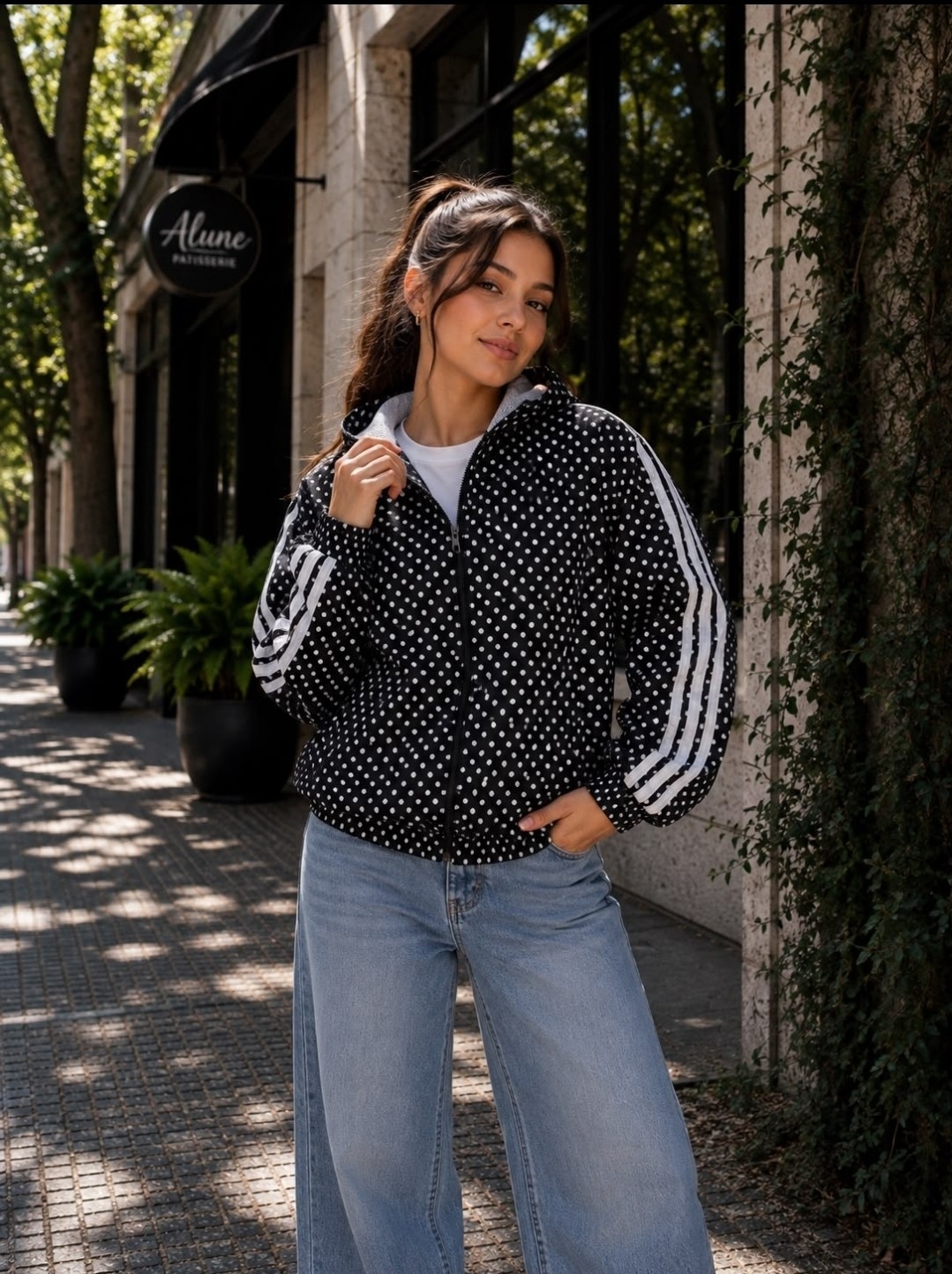 Campera Rompe Viento con Lunares para Nena. - Imagen 4
