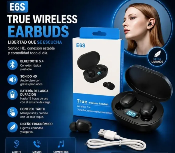 Auriculares Bluetooth E6s