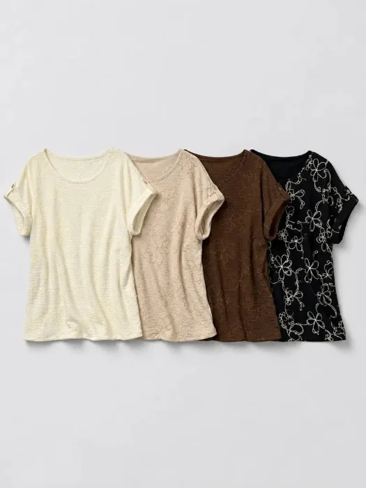 Remeron Brusela con Bordado Manga Dolman con Boton