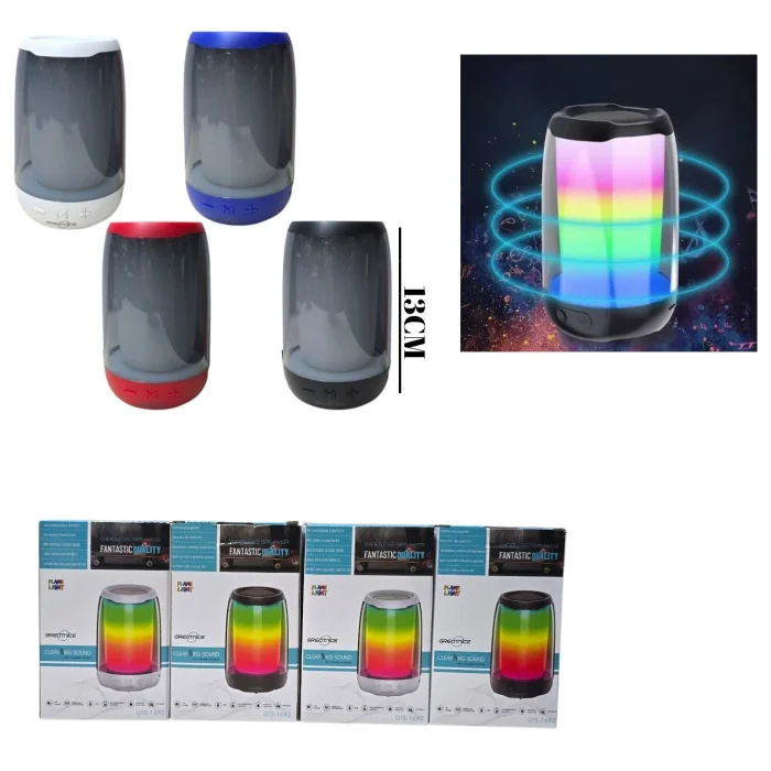 Parlante Bluetooth C/luces Rgb Radio Fm Sd/usb (gts-1692)