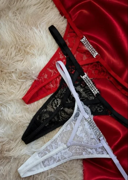 Pack × 3 Tangas Premium. con Strass