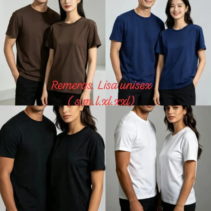 Remera. Lisa. 24.1 Algodon Peinado (unisex)